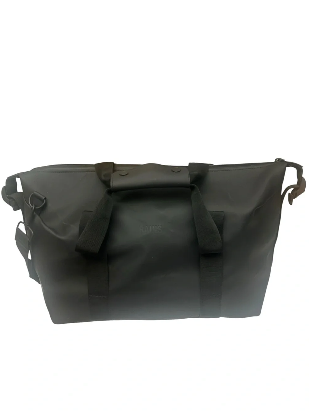 Rains Twitch Black Water-Resistant Weekender Duffel Bag